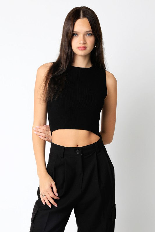 Leelie Sweater Top Black