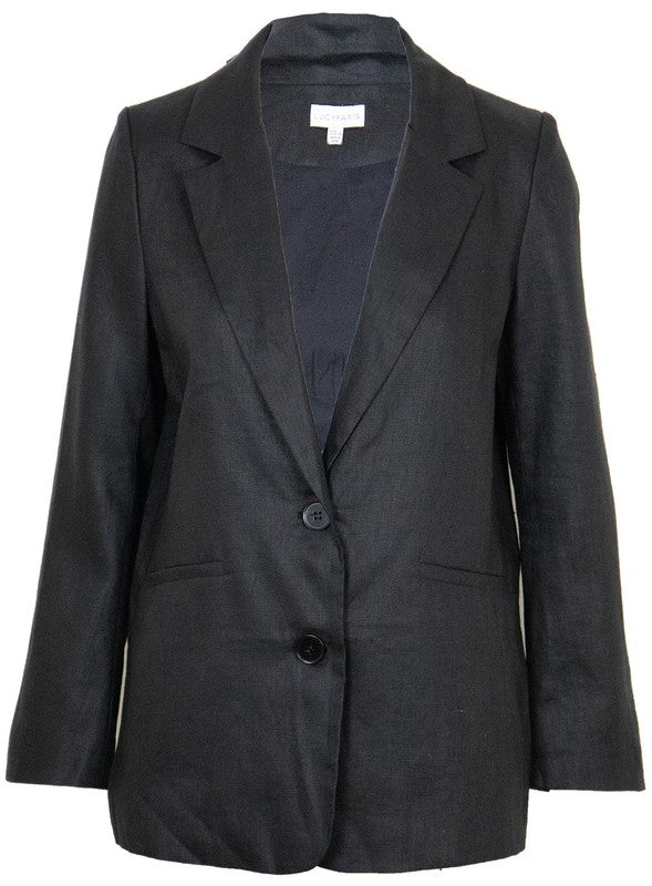 Joey Black Linen Blazer