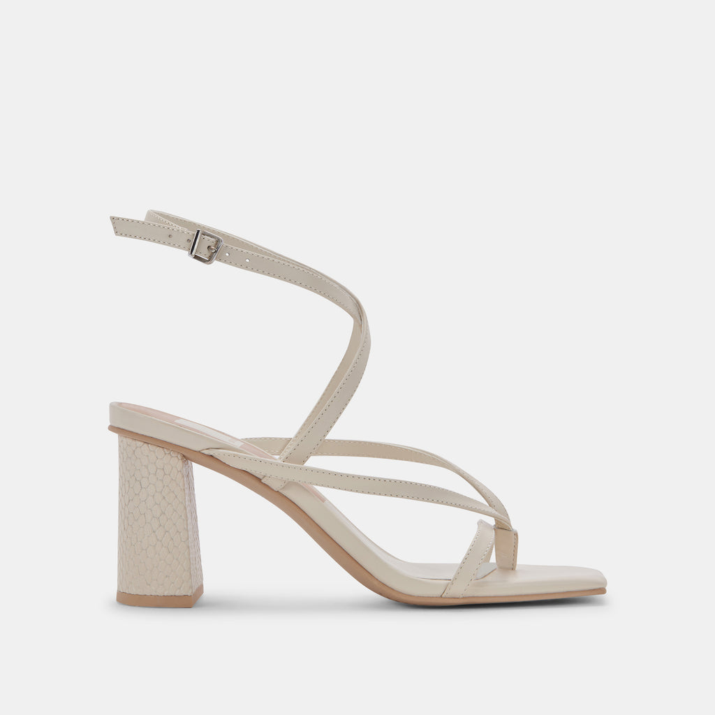 Paroo Ivory Leather Heel