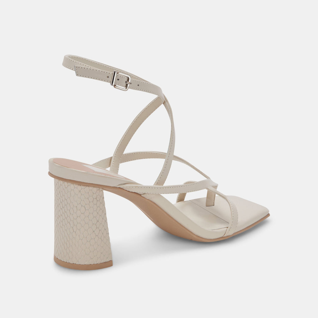 Paroo Ivory Leather Heel Shoe