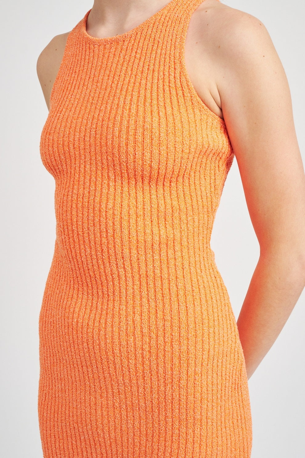open lace back dress Orange Racer Front Mini Dress – Mave Boutique