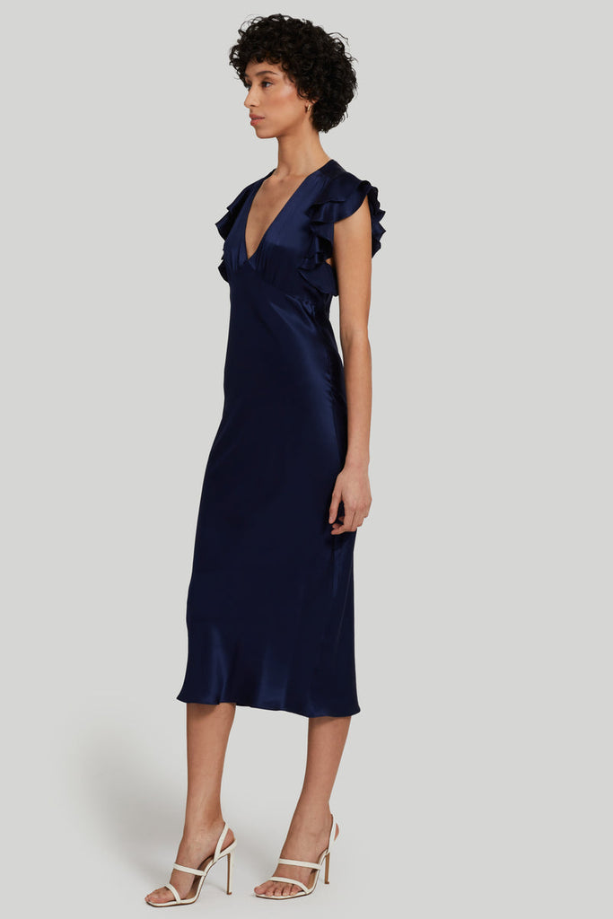 Side View - Navy Cecelia Dress