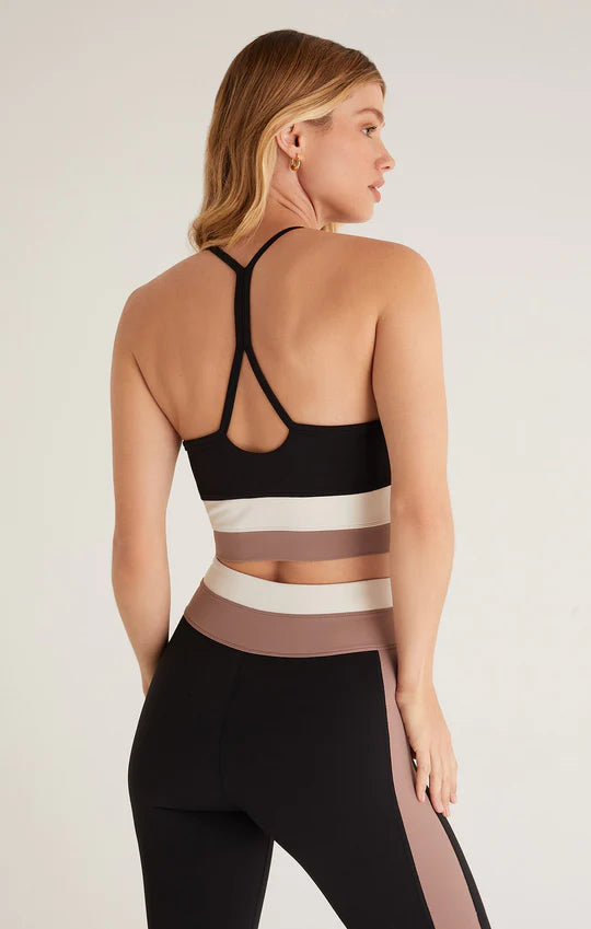 Back View - Black Mix It Up Sports Bra with Leggings