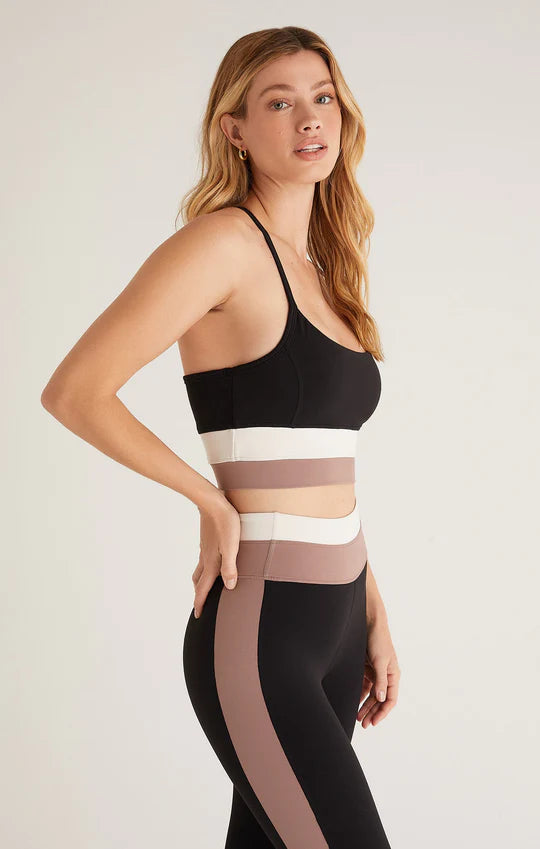 Side View - Black Mix It Up Sports Bra