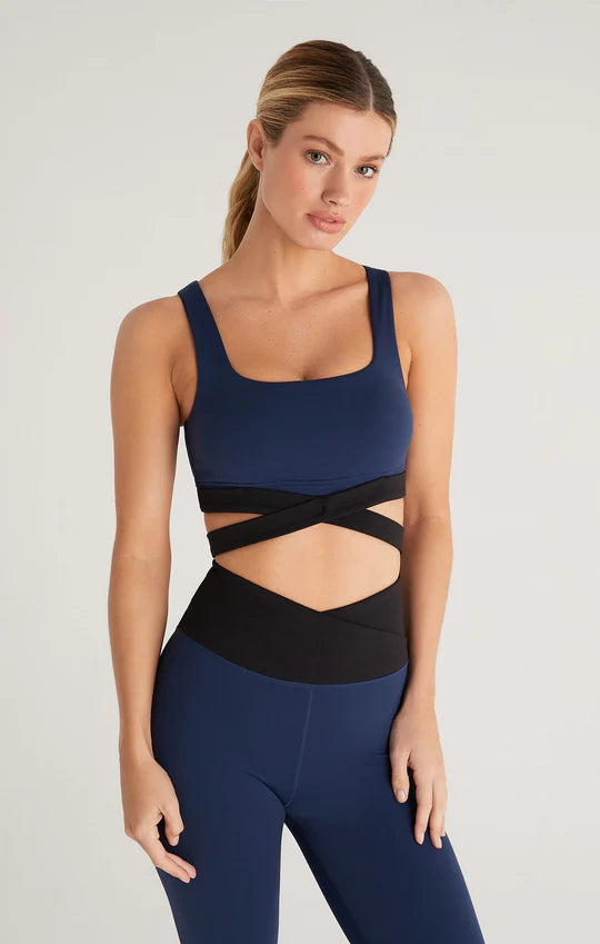 Midnight Blue That's A Wrap Sports Bra
